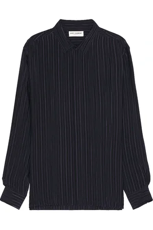 Saint Laurent Chemise Col Yves in Black