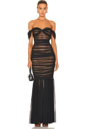 Norma Kamali Walter Fishtail Gown in Black