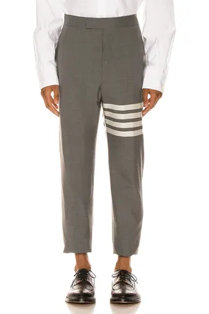 Thom Browne 4 Bar Backstrap Trouser Cropped in Grey