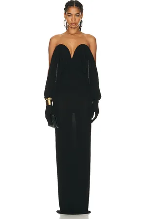 Saint Laurent Strapless Dress in Black