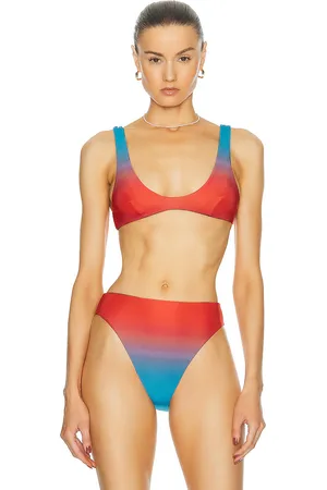 Haight Juliana Bikini Top in Blue,Red
