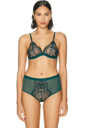 Wolford Belle Fleur Triangle Bralette in Green