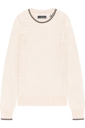 AMIRI Basket Stitch Crew in Nude