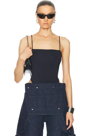 Jade Cropper Open Back Bodysuit in Navy