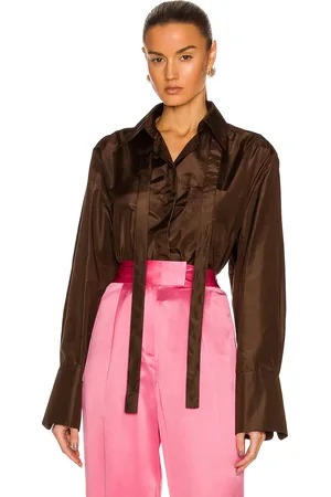 VALENTINO Long Sleeve Shirt in Brown