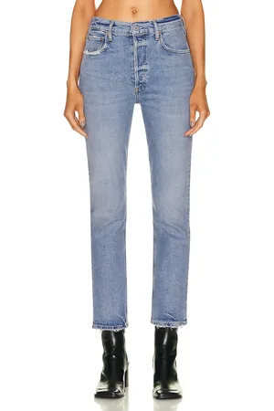 AGOLDE Riley Long Straight in Denim-Light