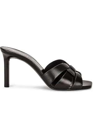 Saint Laurent Tribute Mules in Black