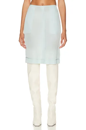 Bottega Veneta Sheer Skirt in Baby Blue
