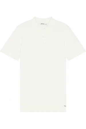 Simkhai Barron Short Sleeve Polo in Cream