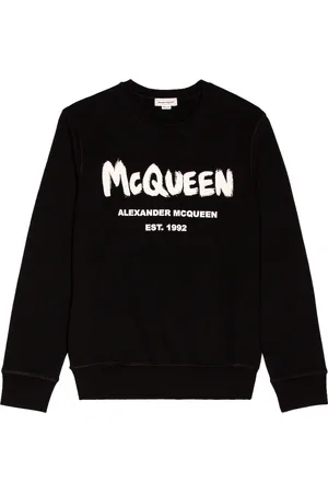 Alexander McQueen Graffiti Print Sweatshirt in Black