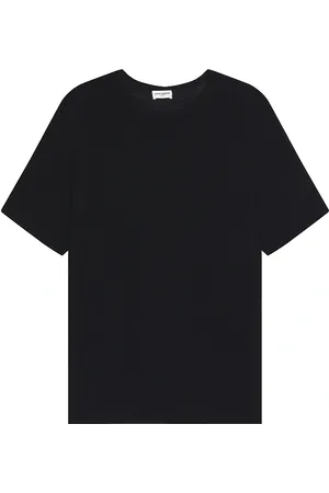 Saint Laurent Tee Col Rond in Black