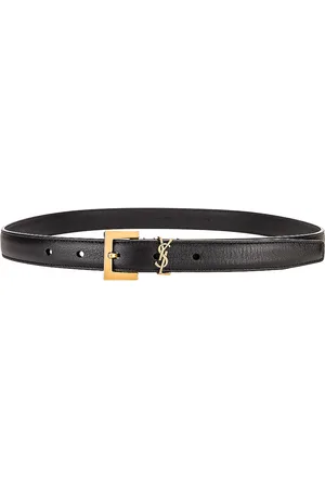 Saint Laurent Logo Leather Belt in