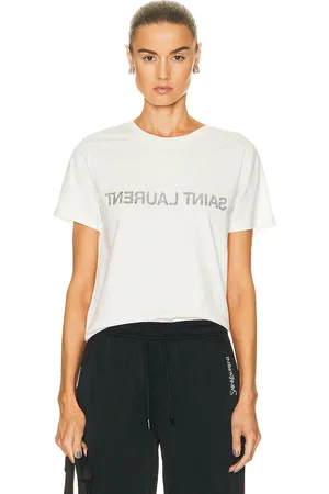 Saint Laurent Logo T-shirt in White