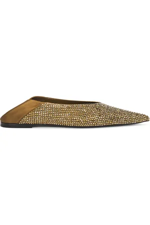 Saint Laurent Carolyn Slipper in Olive