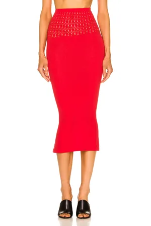 Alaïa Tube Skirt in Red