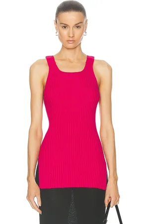 Helmut Lang Rib Tank Top in Fuchsia