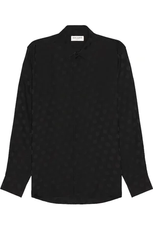 Saint Laurent Chemise Col Yves in Black