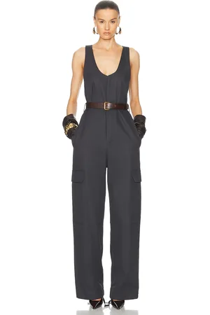 Saint Laurent Sleeveless Jumpsuit in Grey