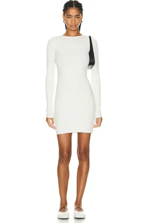 ÉTERNE Long Sleeve Crewneck Mini Dress in
