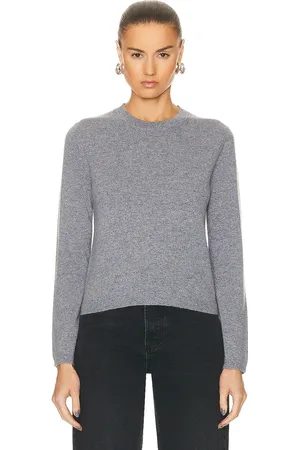 Guest In Residence Shrunken Crew Top in Grey