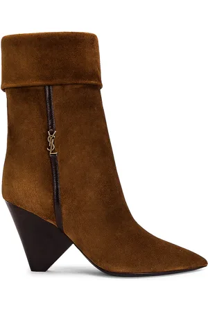 Saint Laurent Niki Booties in Brown