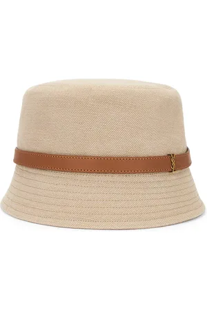 Saint Laurent Canvas Bucket Hat in Beige