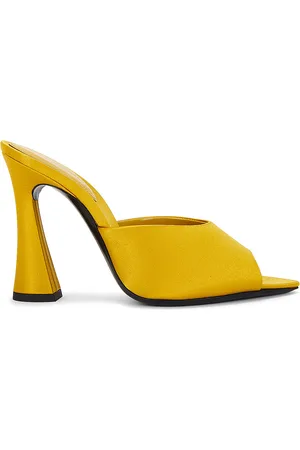 Saint Laurent Suite Mule Sandal in Yellow