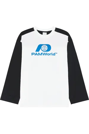 P.A.M. PERKS AND MINI Bi Colour Oversized Tee in Black