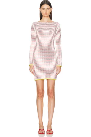 Guest In Residence Stripe Rib Dress in Red