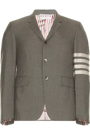 Thom Browne 4 Bar Engineered Suit Jacket in Grey