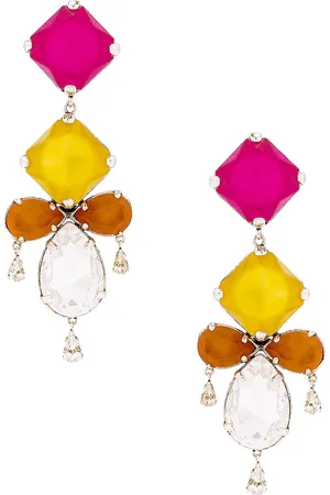 Saint Laurent Baroque Earrings in Orange