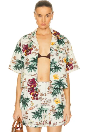 Miu Miu Hawaii Print Top in Ivory