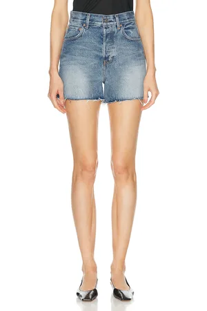 GRLFRND Jules Super High Rise Vintage Short in Denim-Medium