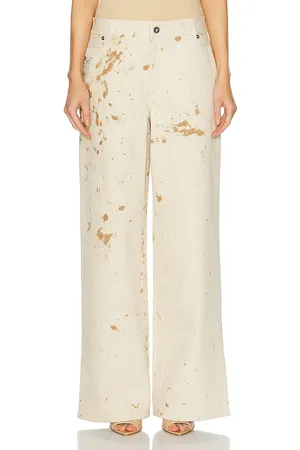 LAPOINTE Denim Painter Wide Leg in Beige