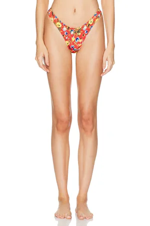 Heavy Manners High Cut Cheeky Bikini Bottom in Red