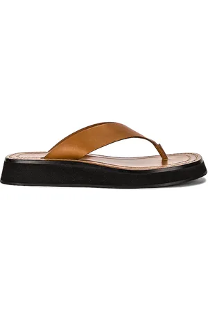 The Row Ginza Thong Sandals in Brown