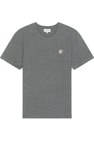 Maison Kitsuné Fox Head Patch Regular T-Shirt in Grey