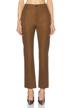 Saint Laurent Bootcut Pant in Brown