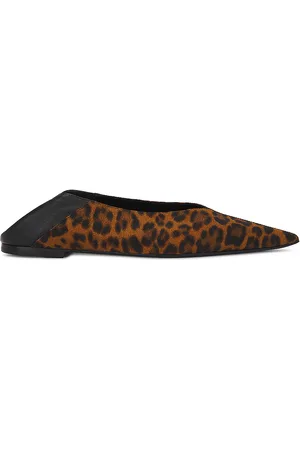 Saint Laurent Carolyn Flat Slipper in Brown