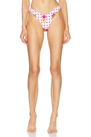 Heavy Manners High Cut Cheeky Bikini Bottom in Pink