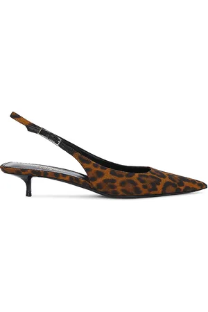 Saint Laurent Cherish Slingback Pump in Brown