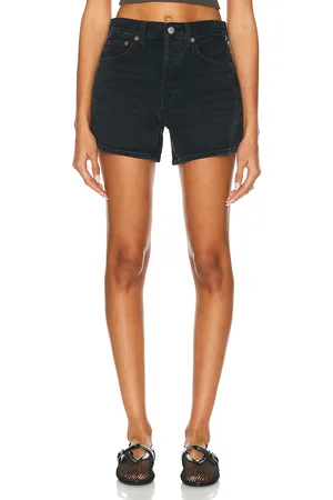 AGOLDE Parker Long Short in Black