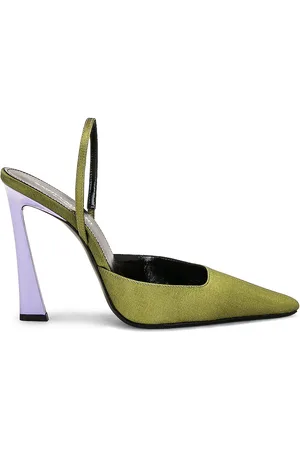 Saint Laurent Tom Slingback Pump in Olive