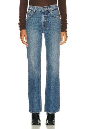 GRLFRND X Lindsi Lane Melanie Petite High Rise Boot Cut in Denim-Medium