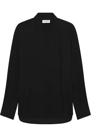 Saint Laurent Chemise Col Yves in Black