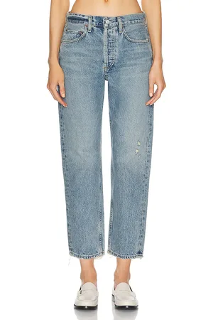 AGOLDE Parker Low Slung Vintage Straight in Denim-Light