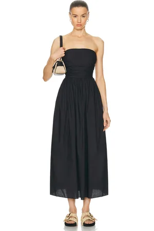 MATTEAU Strapless Lace Up Dress in