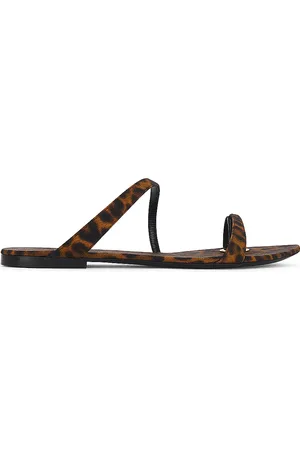 Saint Laurent Tanger Flat Slide in Brown