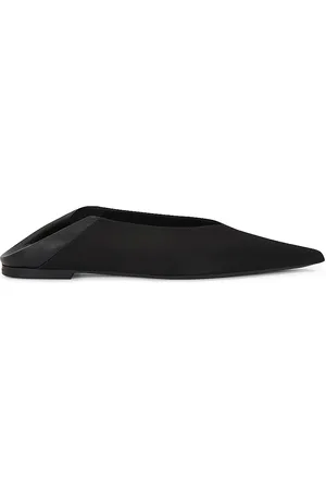 Saint Laurent Carolyn Flat Slipper in Black