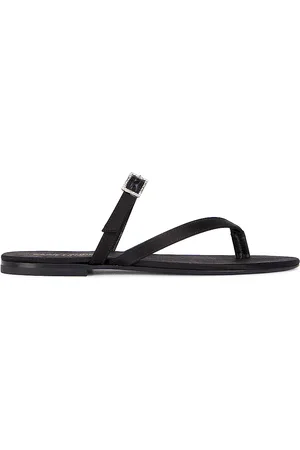 Saint Laurent Laszlo Flat Slide in Black